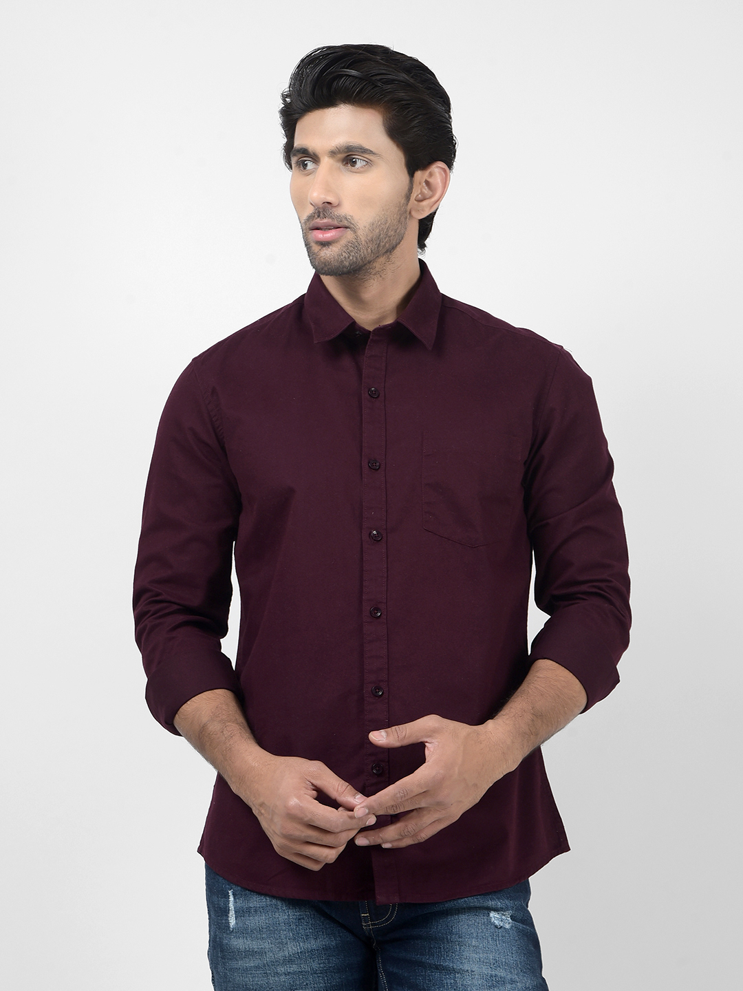 Numero Uno Men SOLID Purple Shirt